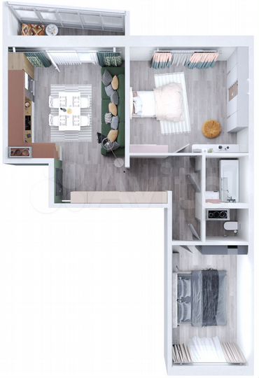 2-к. квартира, 66,3 м², 8/9 эт.