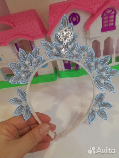 Ободок Снегурочка. Ободок Снежинка