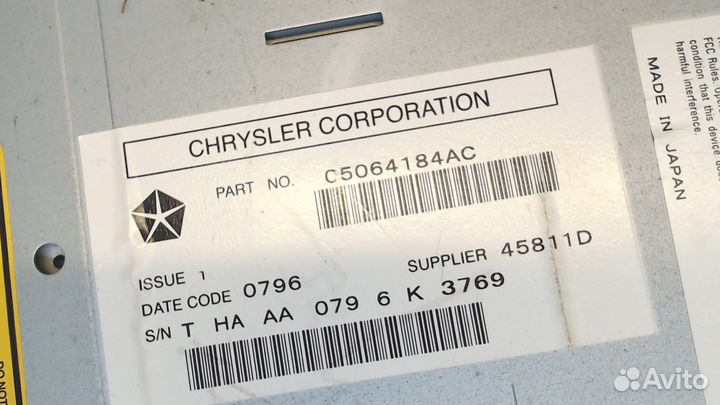 Магнитола Jeep Commander, 2006