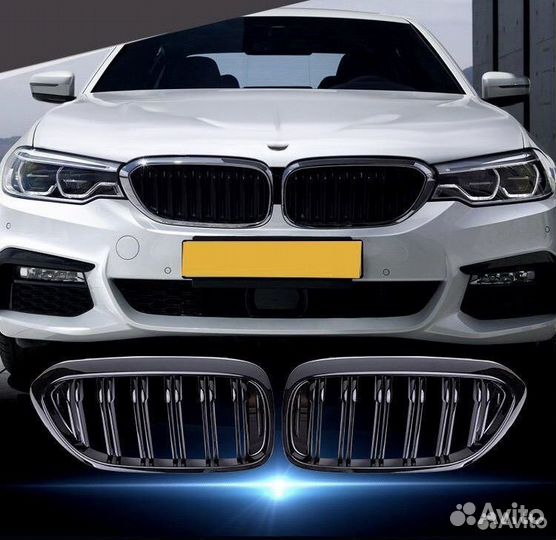 Решетка радиатора (ноздри) для BMW 5 G30 в М стиле