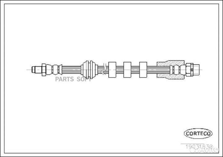 Corteco 19031638 Шланг тормозной BMW 5(E60) /6(E63