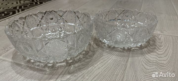 Салатники хрустальные 2 шт