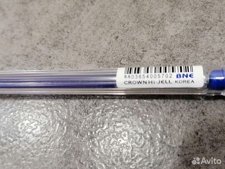 Ручка гелевая синяя Crown