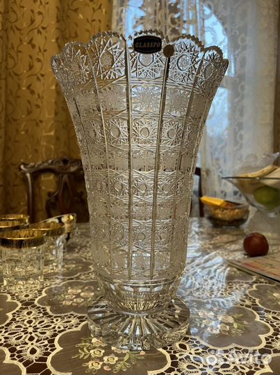 Хрустальная ваза чехия