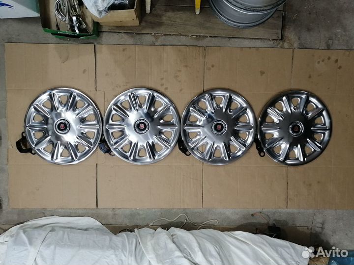 Новые колпаки газ Волга R15 хром