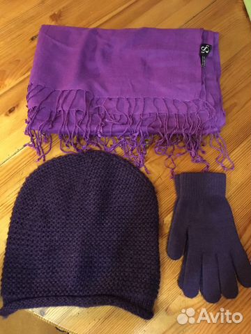 Шапочка палантин перчатки