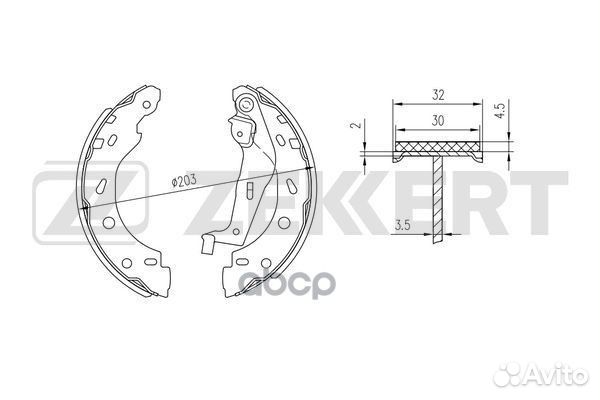 Колодки торм. бараб. задн. SMART Cabrio (450) 0