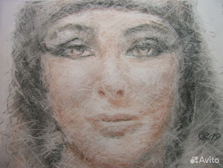 Рисунок - портрет (пастель, карандаш)