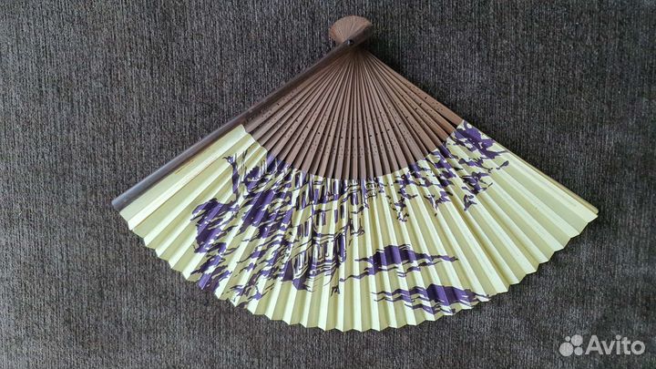 Винтажный веер из Японии, листайте