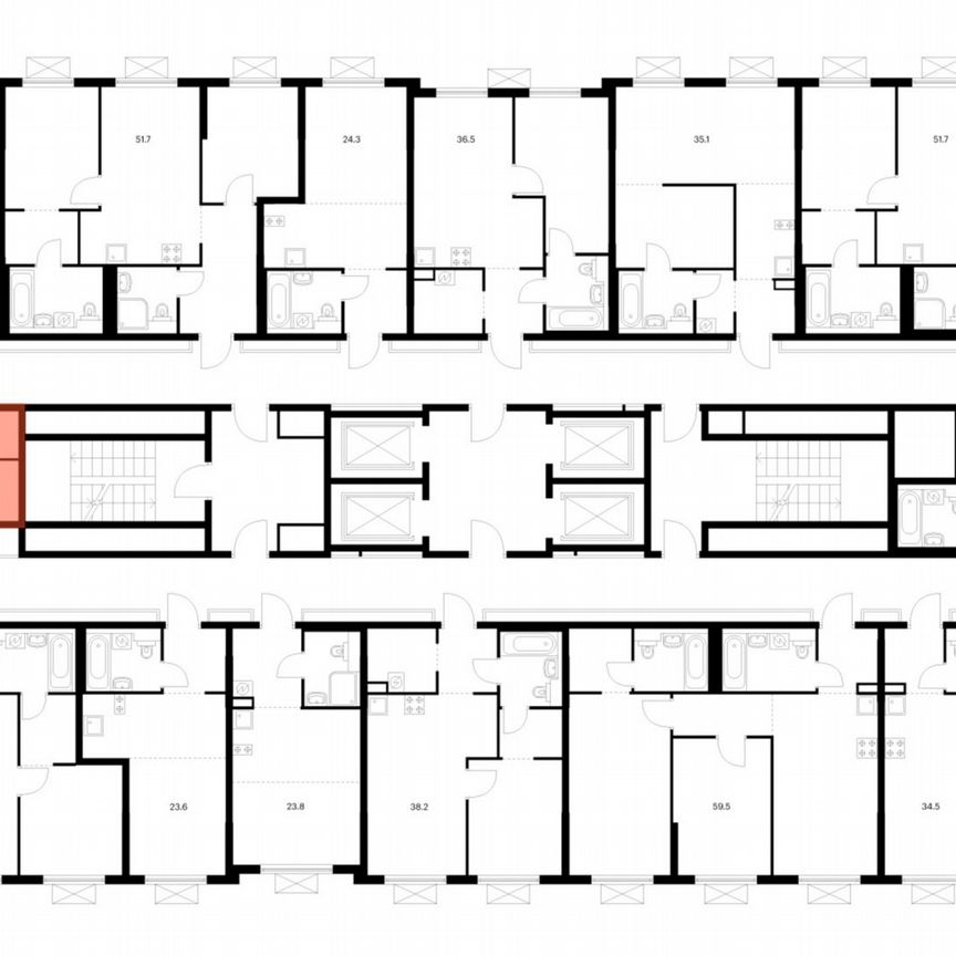 1-к. квартира, 42,4 м², 13/25 эт.