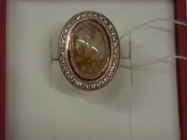 Золотое кольцо с бриллиантами и кварцем 583 СССР
