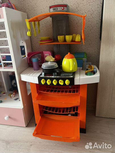 Детская кухня с водой со звуком и цветом 90 см
