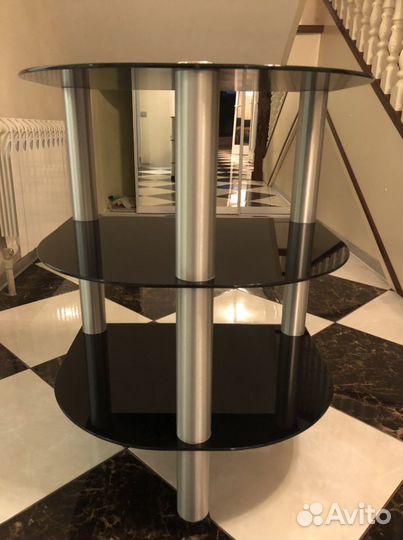 Консоль Стойка Тумба Подставка дымчатое стекло