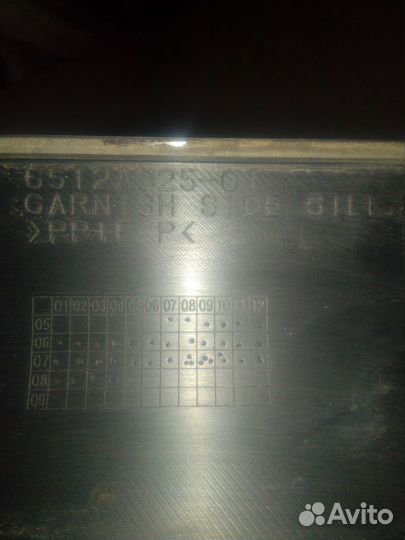 Накладки порогов Mitsubishi outlender xl