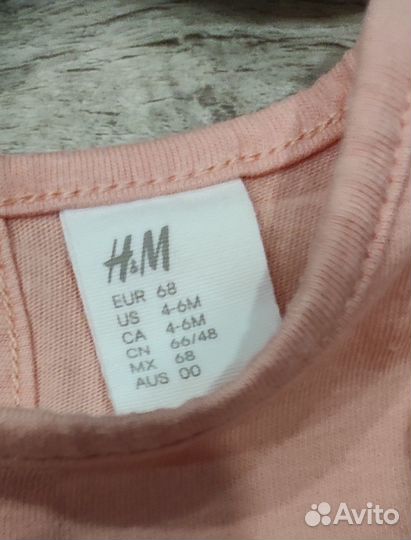 Летний комплект H&M для девочки р-р 68