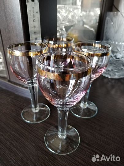 Рюмки СССР цветное стекло набор