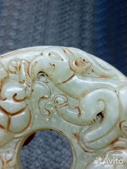 Диск Би резной нефрит