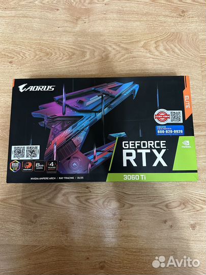 Видеокарта geforce RTX 3060TI aorus elite 8gb