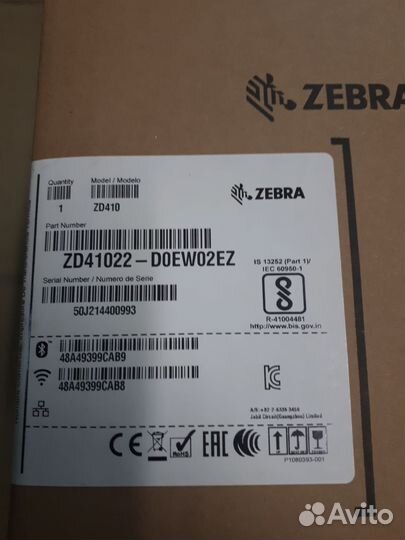 Термопринтер zebra zd41022-d0e000ez