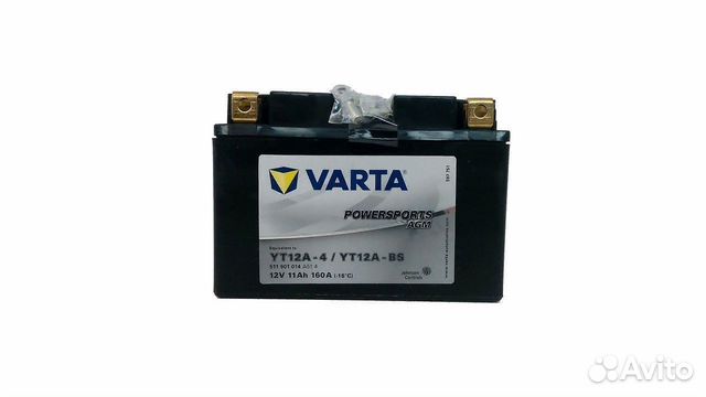 Аккумулятор на мотоцикл Varta YT12A-BS AGM moto