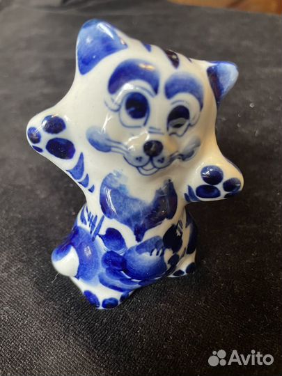 Кот фигурка гжель