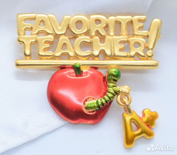 Коллекционная брошь Любимый учитель JJ Co. США