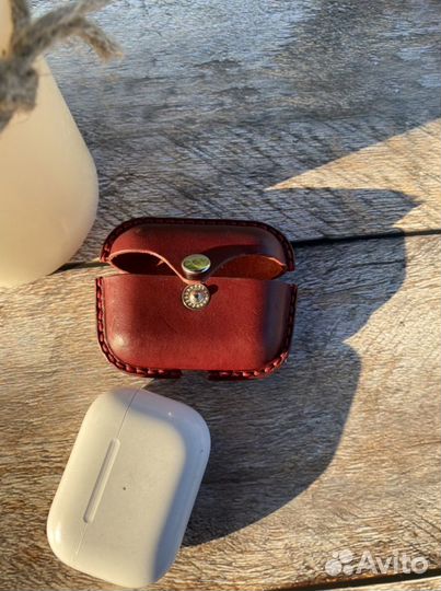 Чехол для наушников airpods pro натуральная кожа