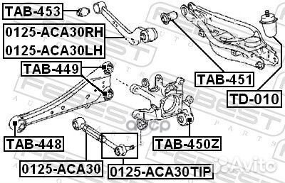 Наконечник задней поперечной тяги 0125ACA30TIP