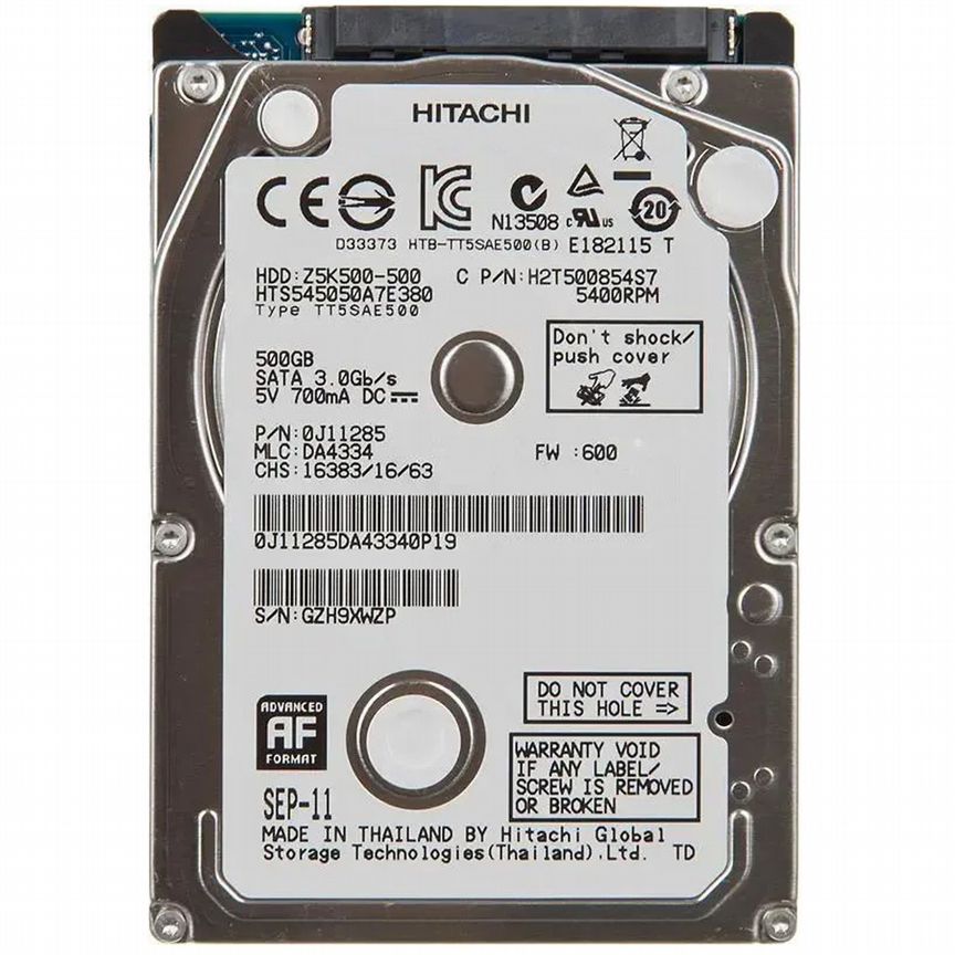 [HTS545050A7E380] Жесткий Диск Hitachi 500gb Sata2 Hts545050a7e380