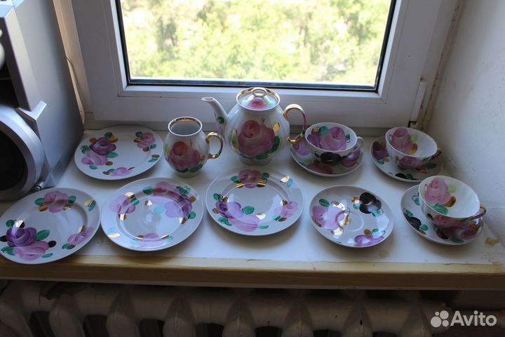 Фарфоровый чайный сервиз Дулево «Агашки» СССР