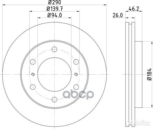 Диск тормозной перед ND3016K nisshinbo