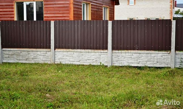 Забор металлический быстро работа по договору