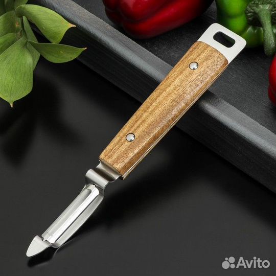 Овощечистка вертикальная Доляна «Дровосек», нержав