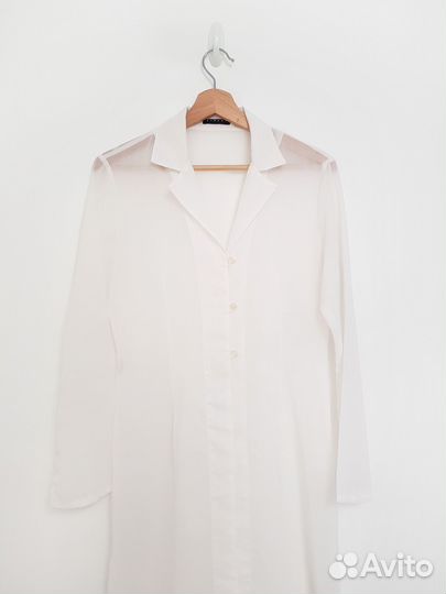 Туника пляжная длинная белая Sisley 44