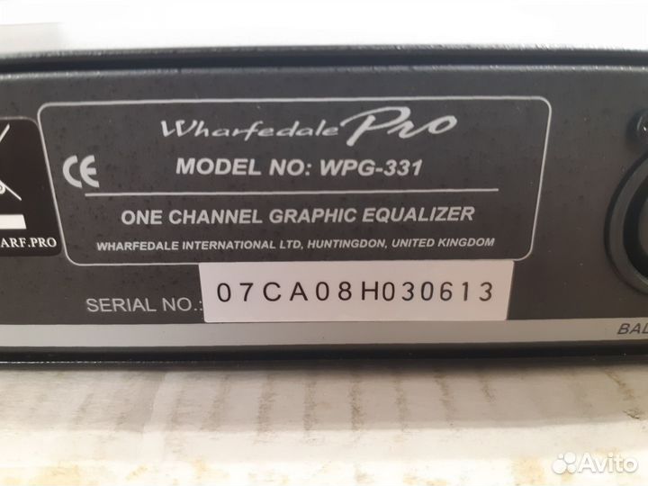 Эквалайзер Wharfedale WPG-331 новый