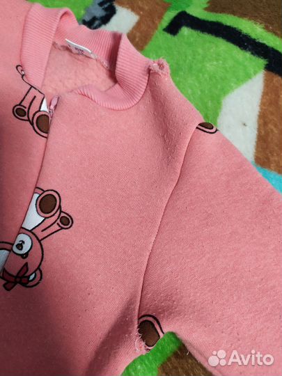 Комбинезоны флисовые 74-80 на девочку