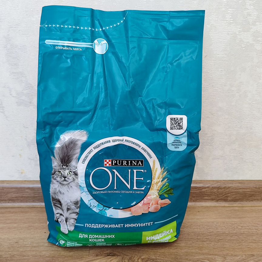 Сухой корм Purina One для кошек Индейка злаки 3кг