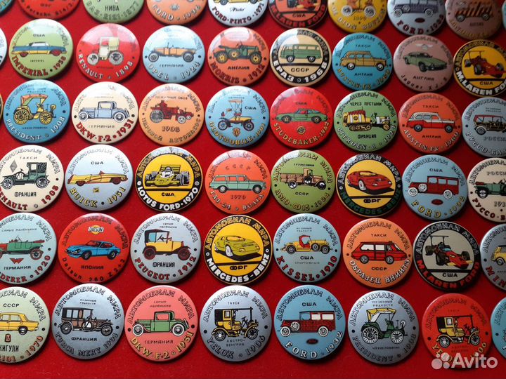 Набор значков из серии: Автомобили мира