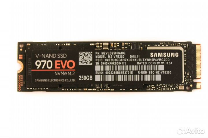 SSD 250 GB m.2 NVMe Samsung 970 EVO