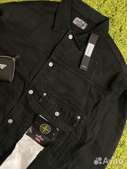 Джинсовая куртка Stone island x Supreme Bull Denim