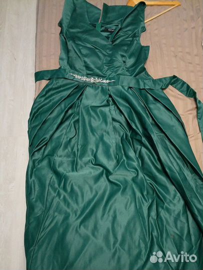 Платье женское вечернее 46 48 зеленое