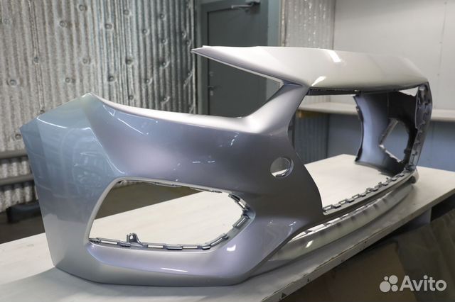 Бампер передний Солярис 2 с 2017 RHM серебристый