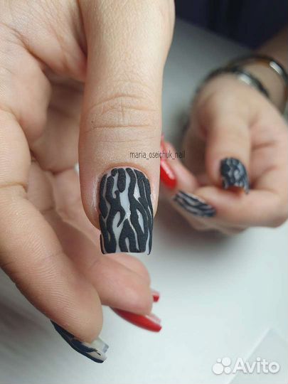 Маникюр гель лак наращивание