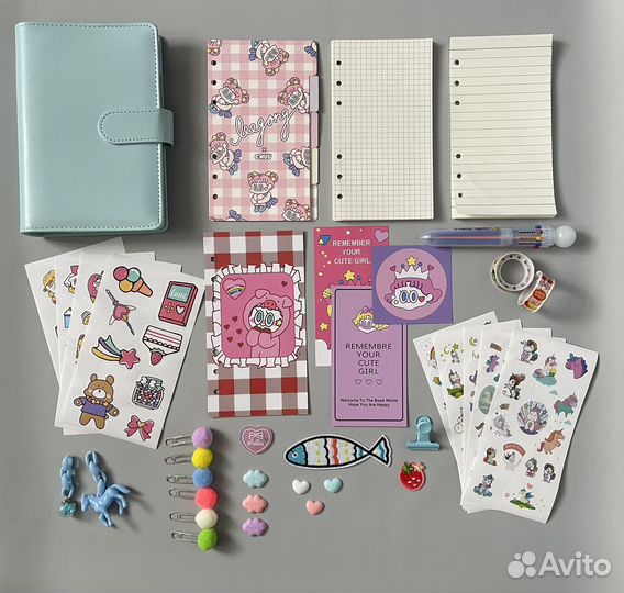 Набор блокнот для девочки +50 предметов
