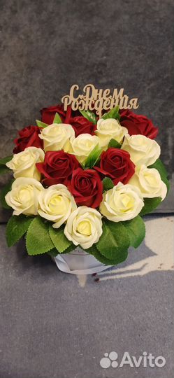 Букет из мыльных роз