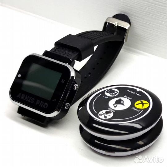 Кнопка вызова официанта модель Смайл и часы