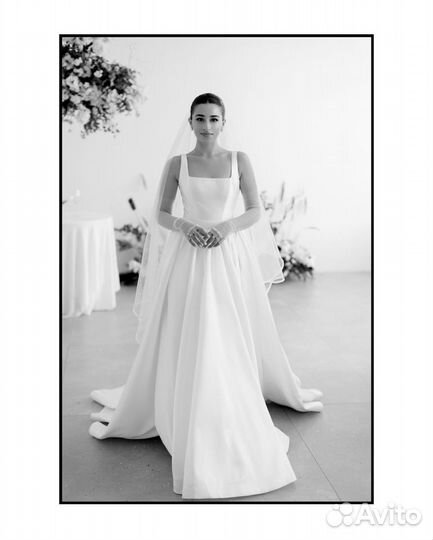 Свадебное платье атлас romanova atelier