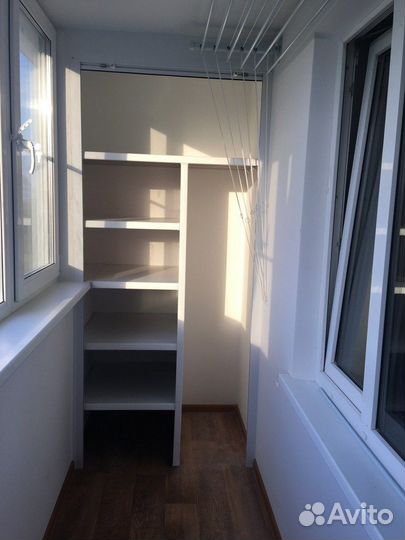 Шкаф с рольставнями на балкон на заказ