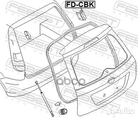 Отбойник крышки багажника fdcbk Febest