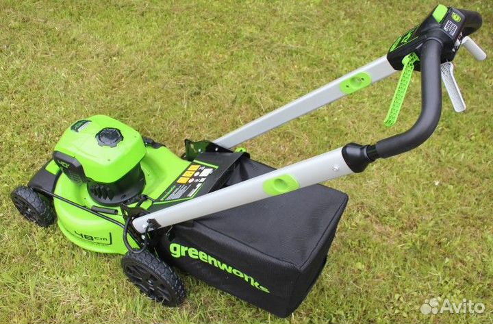 Газонокосилка аккумуляторная greenworks GD40LM48SP